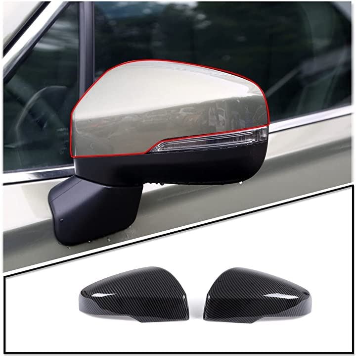 自動車サイドミラー 装飾カバー スバルXV Forester Outback Legacy 2019-2022( 炭素繊維パターン)