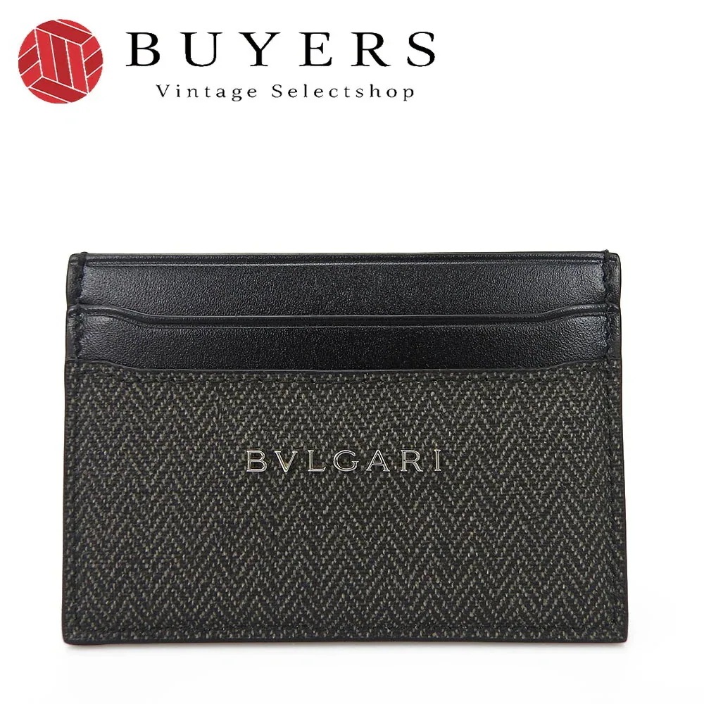 中古 BVLGARI ブルガリ ウィークエンド 32584 カードケース グレー ブラック 黒 PVC レザー メンズ 男性 Card Case mens Weekend【中古】 18,915円