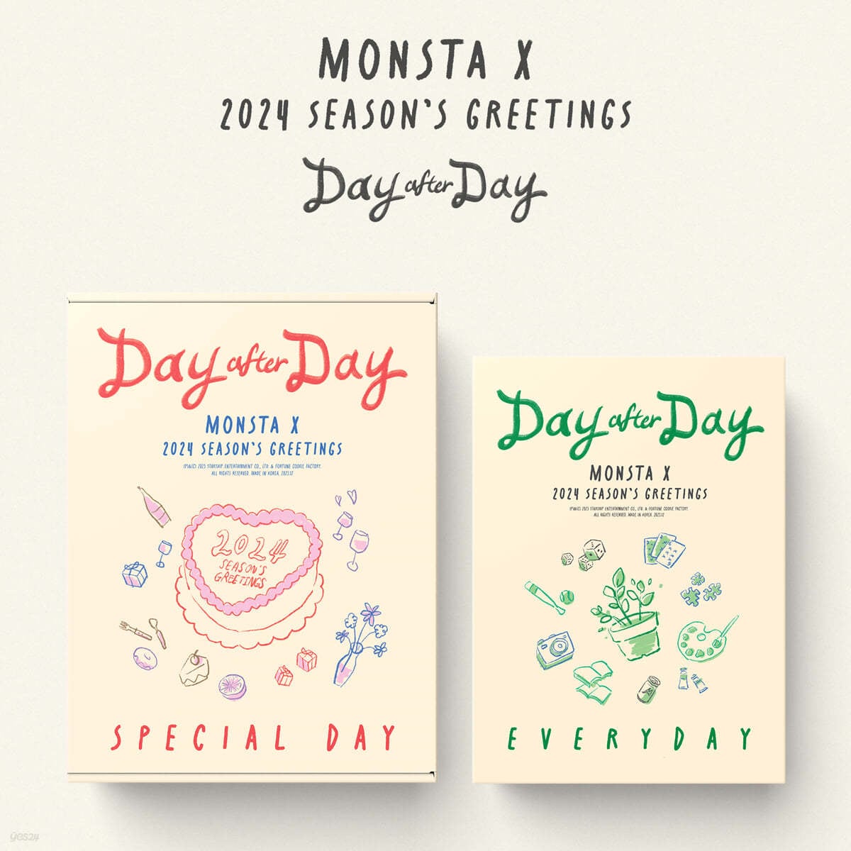 [未開封新品] MONSTA X（MONSTA X）2024シーズングリーティング[Day after Day] [SPECIAL DAY ver.]2種セット