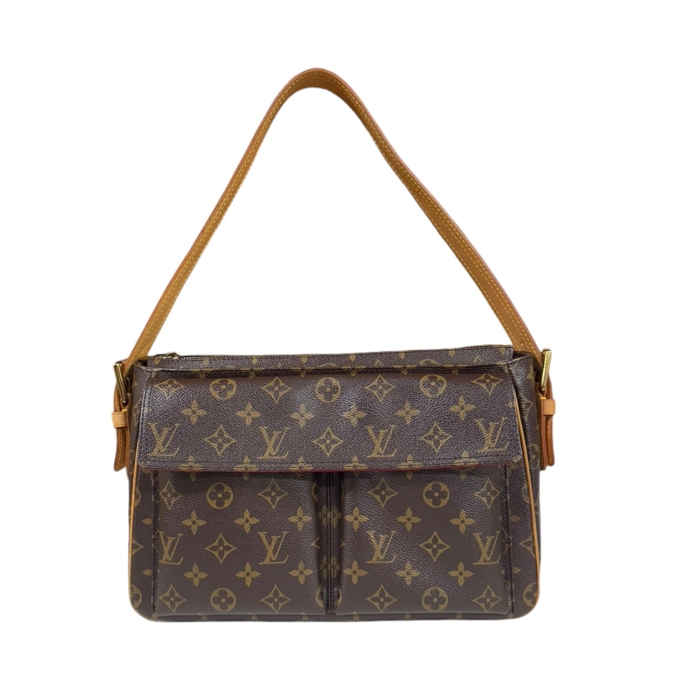 ルイヴィトン ヴィバシテGM モノグラム ショルダーバッグ モノグラムキャンバス M51163 ブラウン LOUIS VUITTON 中古
