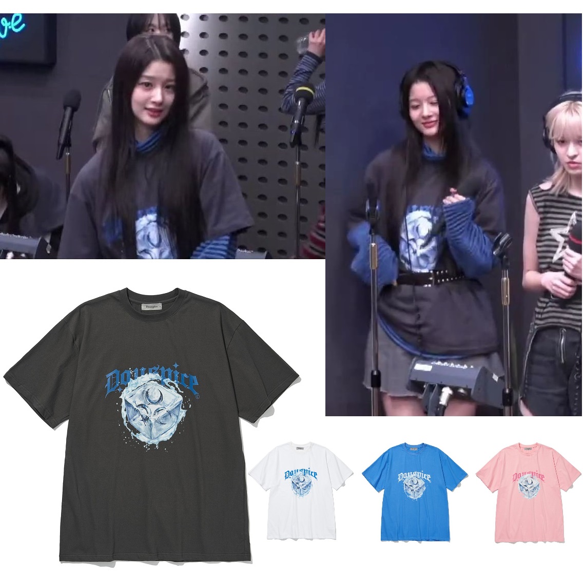【NMIXX SULLYOON着用】アイスキューブTシャツチャーコール4色