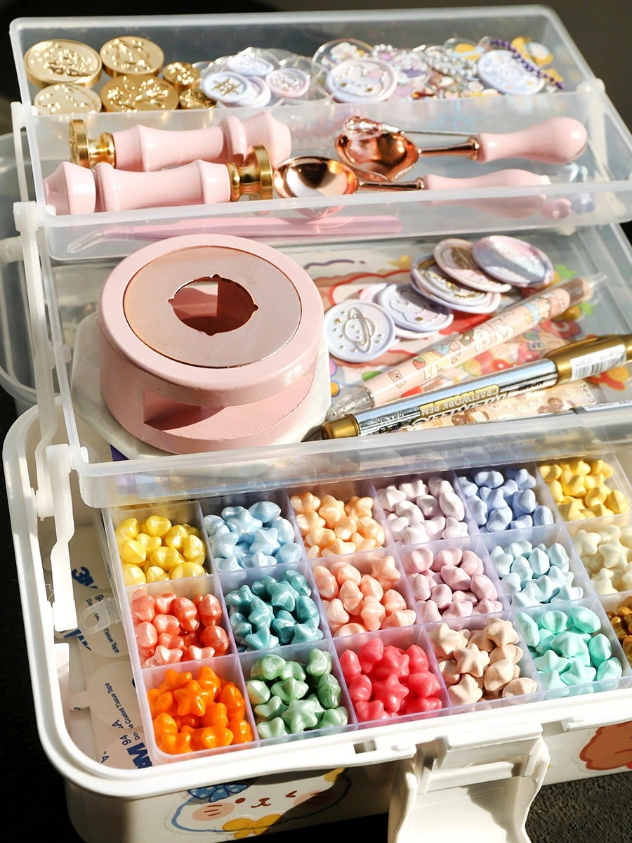 シーリングワックス シーリングワックス シーリングスタンプファイアペイントシールセットカッコーファイアペイントシールの完全セットかわいいスターファイアペイントシールワックス粒子ファイアペイントシェーカ