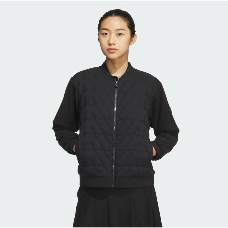 女性ハイブリッドフルレングスニット防風グースダウンJM7127