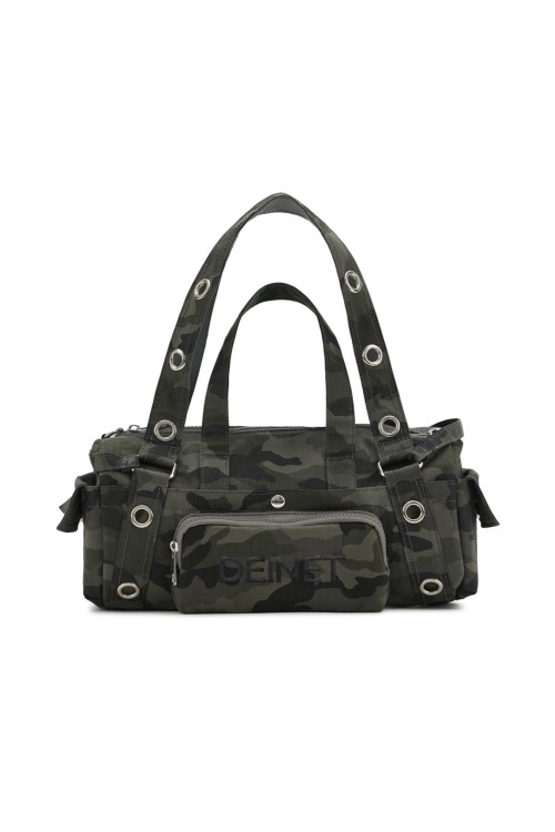【DEINET】 EYELET CAMOUFLAGE MINI DUFFLE BAG IN CHARCOAL ショルダーバッグ 正規品