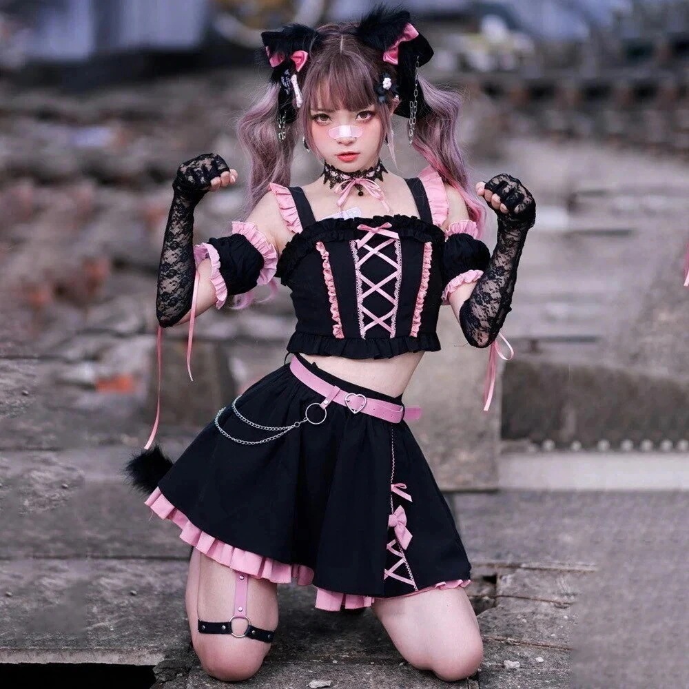 ハロウィン ハロウィン サンタ ダーク系ロリータドレスロリータ二次元 サンタロリータ スカートセットセクシー かわいい レトロイ1