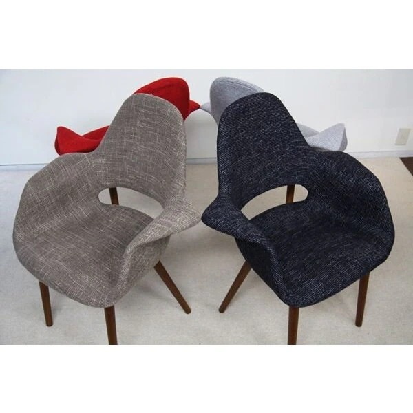 チェア 椅子 イス いす エーロサーリネン イームズ オーガニックチェア ファブリックシート ダイニングチェア デスクチェア 完成品 座面高46cm