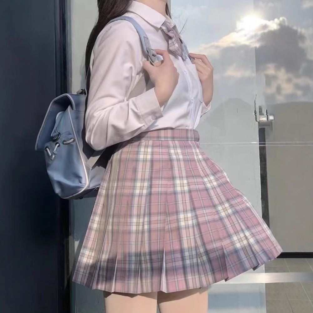 【1つ買うと10つ無料】女性のためののjkユニフォームベーシックスーツソリッドカラー半色汎用スイートスタイルサブスカート女性のための短いスカート