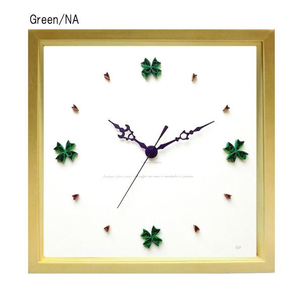 壁掛け時計 おしゃれ 花びら 草花 木枠 アート かわいい 北欧 ナチュラル 素朴 ハンドクラフト ウォールクロック