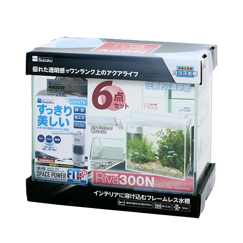 水作　水槽セット　Ｒｉｖａ　リーヴァ　３００Ｎ　６点セット　３０ｃｍ水槽　クリア水槽　お一人様５点限り　ＣＲＣ10―11―03―30―20 7,006円