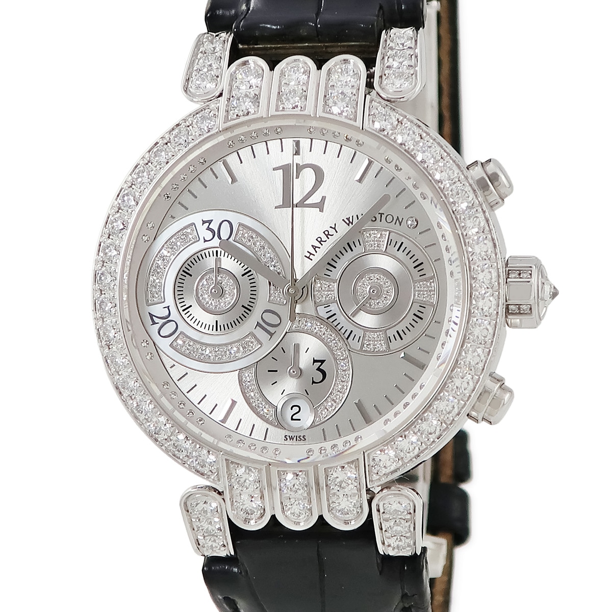 プルミエール クロノグラフ 200/UCA39W 自動巻き メンズ K18WG無垢 純正ダイヤ シェル デイト 3年保証