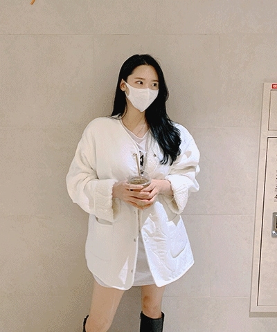 [男女共用] ボア オーバーフィット カラフルダウン (2color)