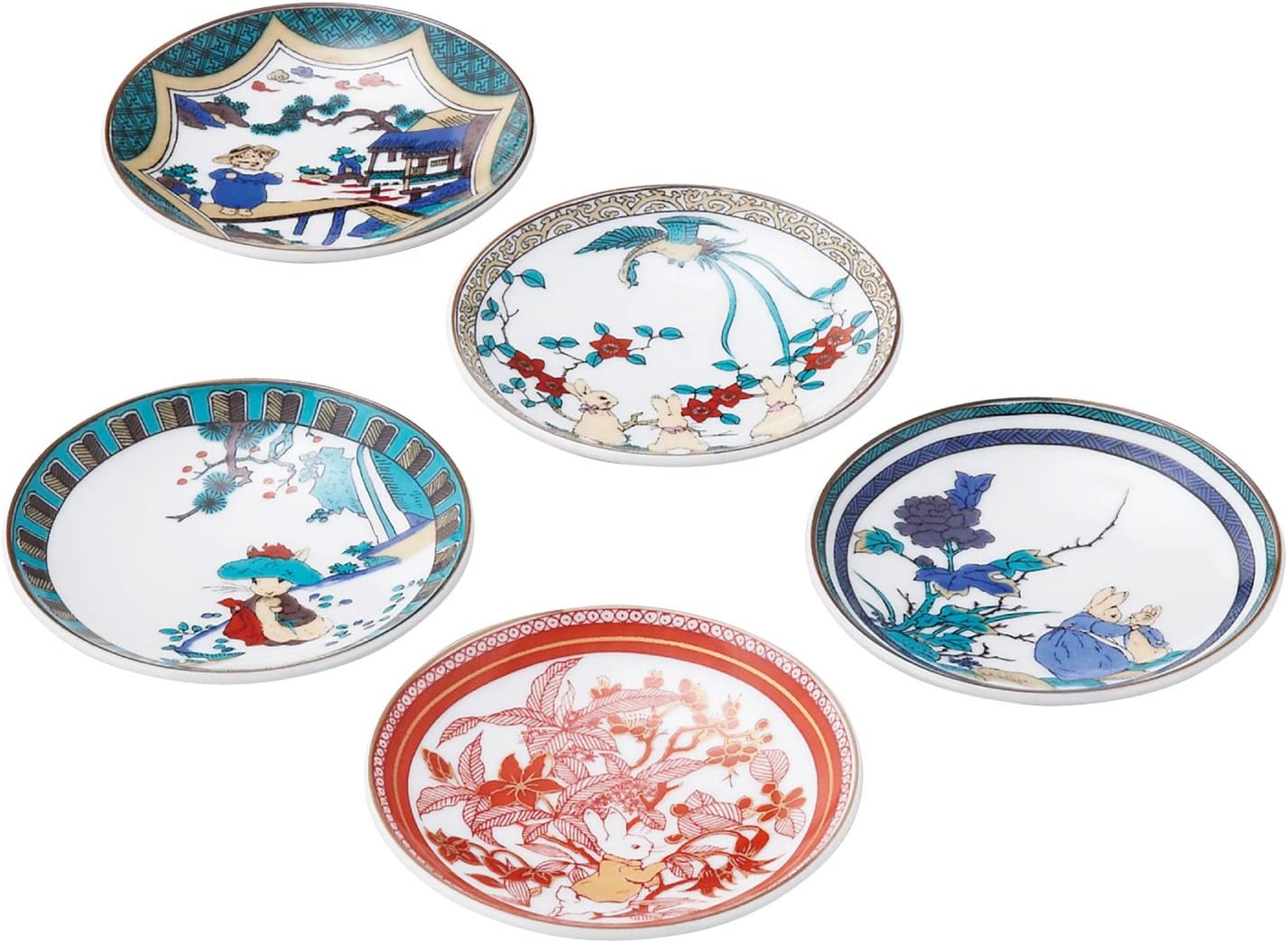 ピーターラビット 九谷焼 小皿 揃 PR2140-127