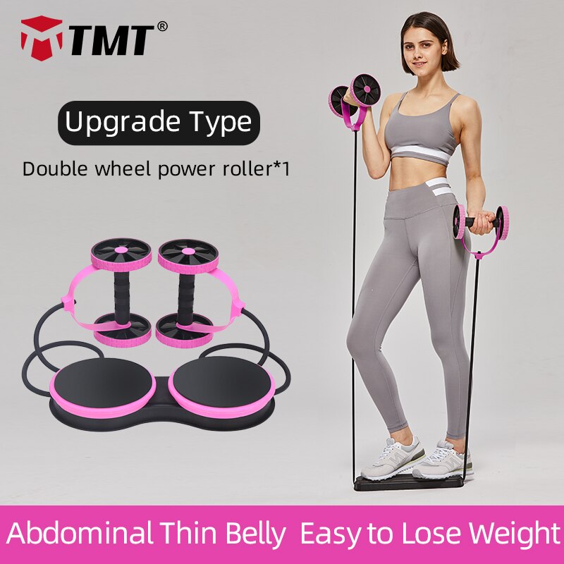 Tmt-抵抗ロープと腹筋トレーニングローラー,腹部トレーニングマシン,家庭用フィットネス機器