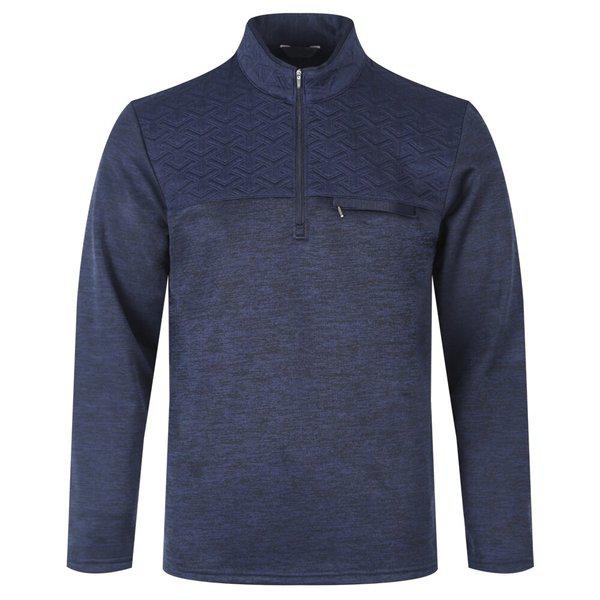 メンズウィンタークオリティーセミジップアップスパン起毛Tシャツ BR-TSW-JT888M-黒色 4,123円