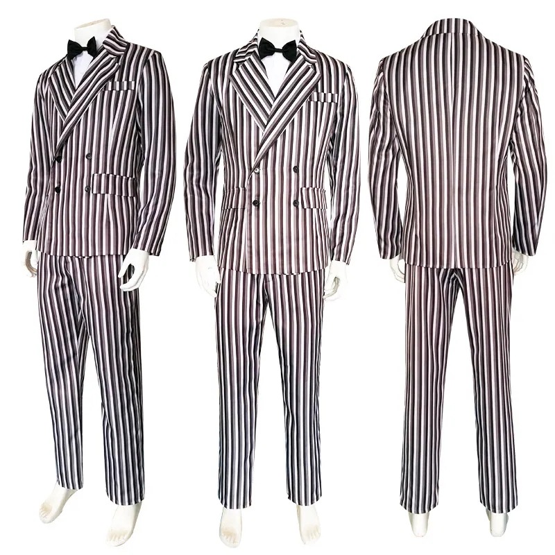 アダムスファミリーのコスプレ衣装 ゴメス アダムスのお父さんのコスプレ衣装 水曜日のハロウィンショー コスチューム