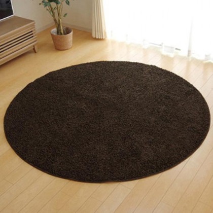 ラグ カーペット 円形 丸型 『シャンゼリゼ』 ブラウン 約180cm丸 4722299