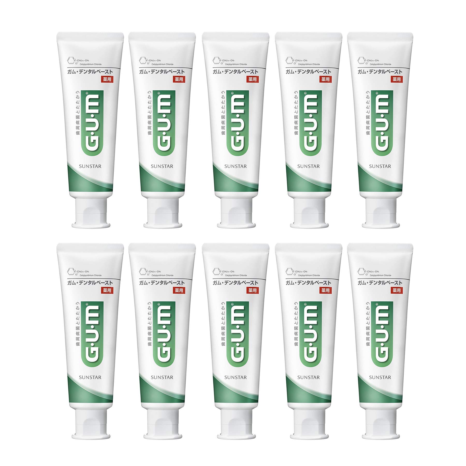 GUM(ガム) ガム・デンタルペースト スタンディング １２０ｇ × 10個セット