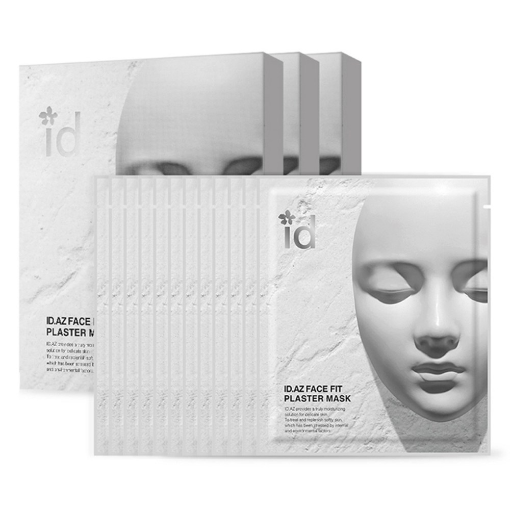IDエイジフェイスフィットプラスターマスク石膏パック4個入り3個