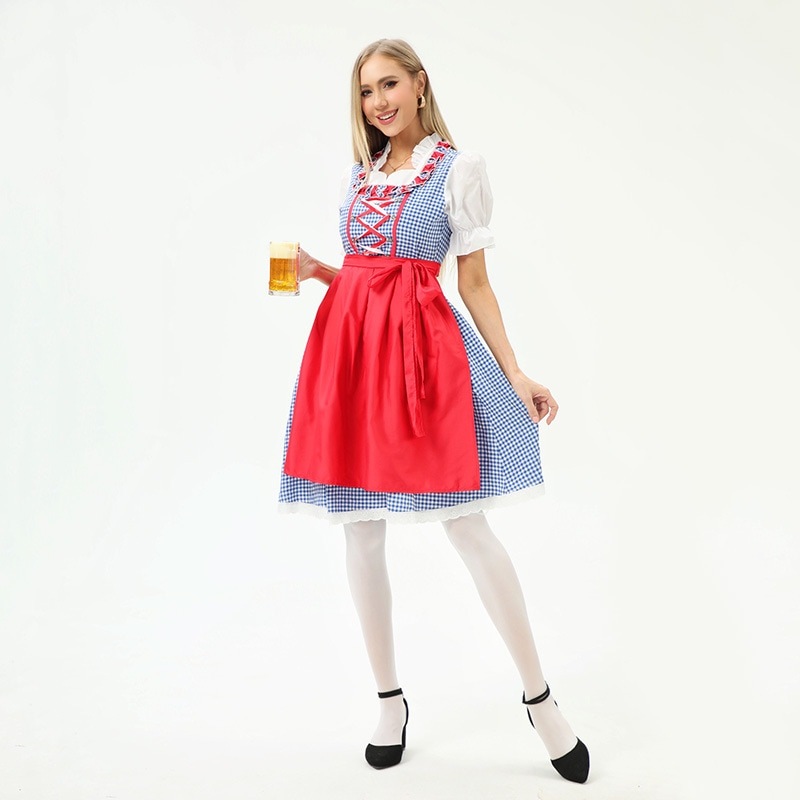 ドイツのオクトーバーフェストドレスハロウィン大人用コスチュームミュンヘンバーデンヴュルテンベルクカーニバルステージパフォーマンスコスチューム