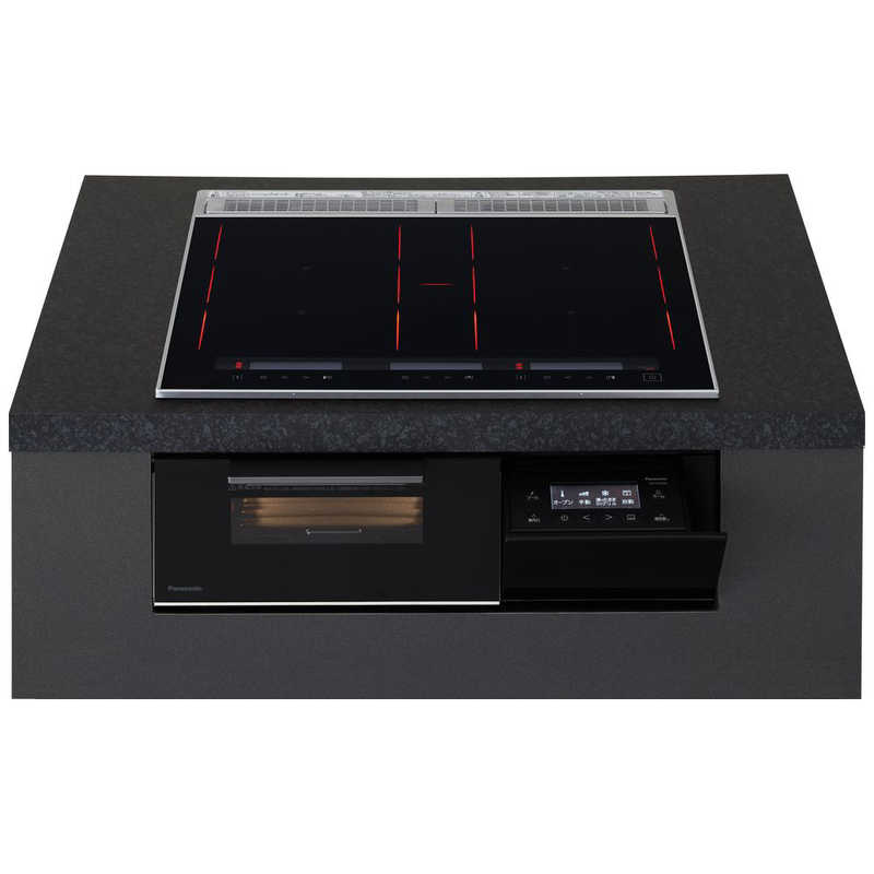 パナソニック　Panasonic　ビルトインIHクッキングヒーター Sシリーズ [60cm幅 3口IH] ジェットブラック(宅配商品)　KZ-CS16FK