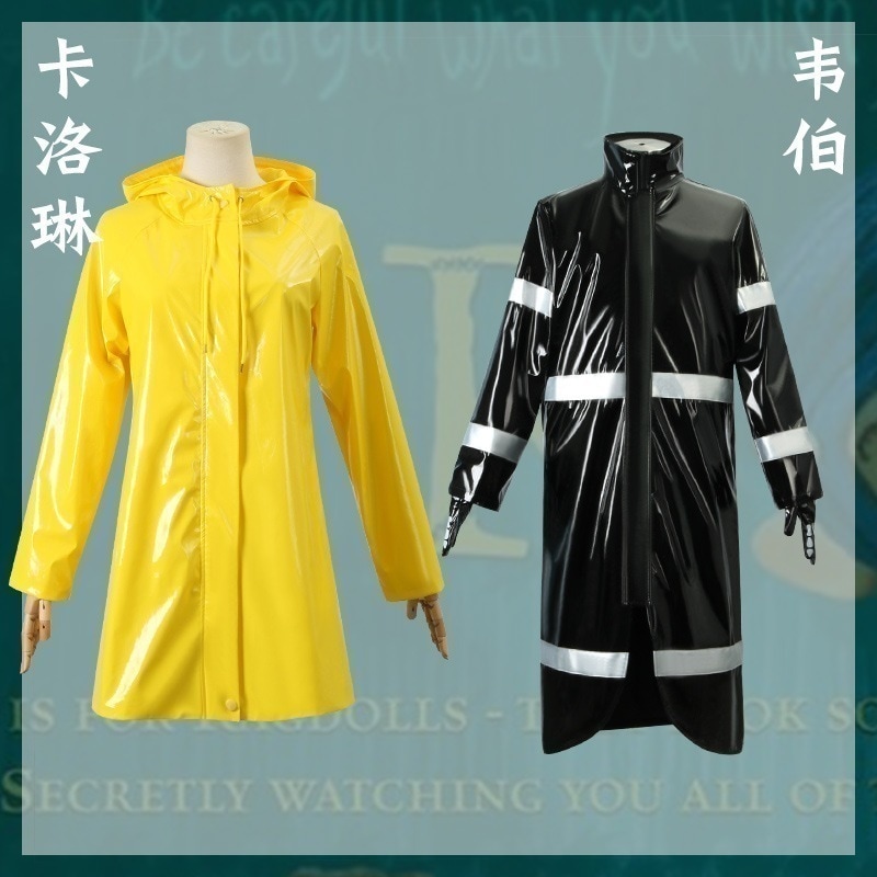 ウェイパーcosカロリーヌフルセットコスプレ黄色cosレインコートハロウィンコスプレ衣装女装