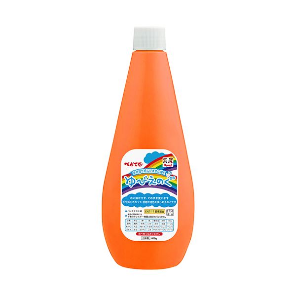 (まとめ) ぺんてる ゆびえのぐ 650gだいだいいろ WHGT03 1本 (×5セット)
