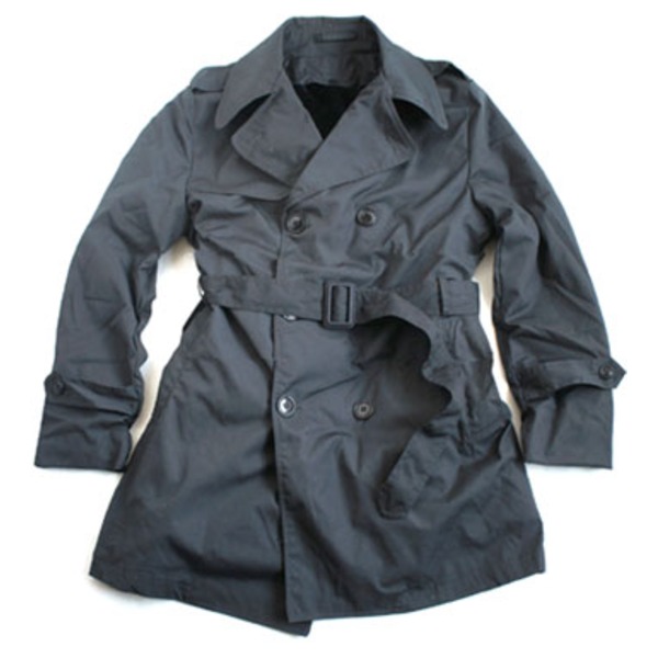 USタイプ ARMY トレンチコート M ブラック 綿混 コットン混 アメリカ軍 コート ミリタリーウェア ミリタリーコート 軍モノ