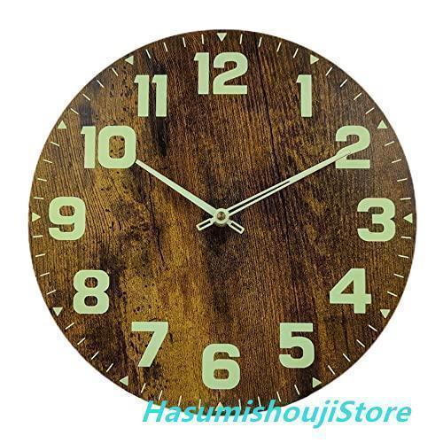 【1-3日出荷】現品/優良商品げ壁掛け時計 電波 木製 夜光 電波時計 壁掛け 静音 自動受信 掛け時計 おしゃれ 暗くなると自動で光る時計 インテリア かけ時計 寝室 リビン