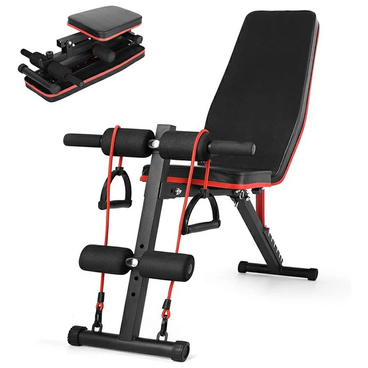 季節限定トレーニングベンチ マルチシットアップベンチ 折り畳み 耐荷重300kg フラットベンチ 筋トレ 角度調節簡単 腹筋 背筋 ダンベルベンチ 収納便利
