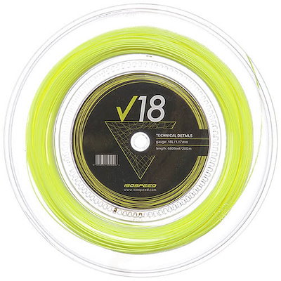 イソスピード タッチポリ V18 (1.12mm／1.17mm) 200mロール 硬式テニスガット ポリエステル(ISOSPEED Touch Poly V18)(16y12m)