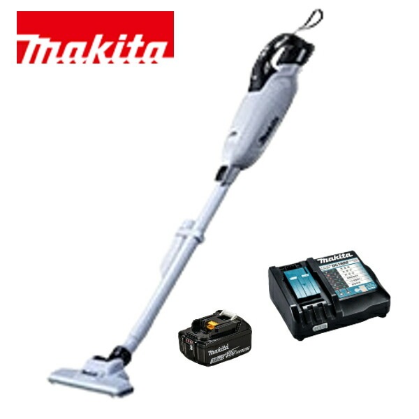 当店だけ!バッテリー充電器も1年保証! マキタ 白 CL284FDRFW コードレス掃除機 18V カプセル式 CL284FDZW + バッテリーBL1830B + 急速充電器DC18RF 充電式 ス