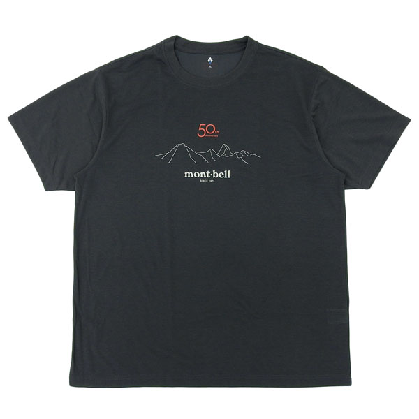 モンベル Tシャツ 半袖 メンズ レディース ダークグレー 50th WIC.T サミッツ RXS1114003DGY mont-bell
