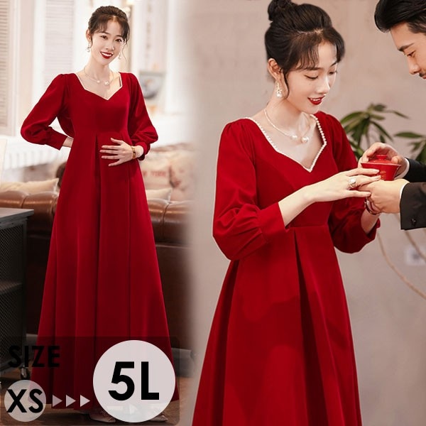 ドレス 大人 ピアノ 発表会 ロングドレス 演奏会 結婚式 母親 ピアノ発表会 袖付き ワンピース ブライズメイド ドレス ロング 演奏会ドレス 演奏会用ドレス パーティー ミモレ丈 妊婦もok 20