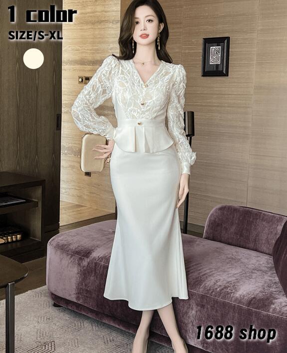 数量限定 2025 タイトワンピース 姫系ワンピース　シンプル　ワンピース インポート ひざ丈 ミドル丈 エレガント　韓国ファッション シンプル Vネック パーティドレス 長袖　お嬢様 セクシー ミニ