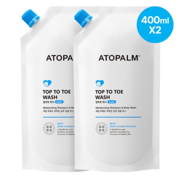 トップトゥトーウォッシュ 400ml（詰め替え用）× 2個