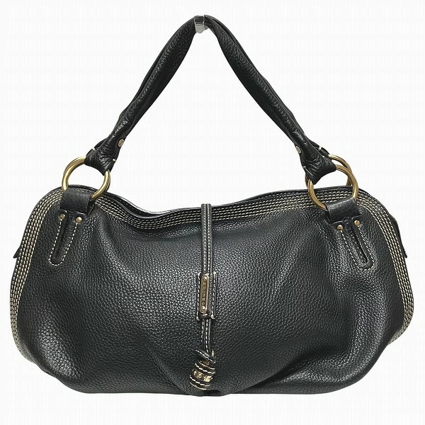 セリーヌ ビタースウィート レザー ブラック バッグ ハンドバッグ レディース【中古】