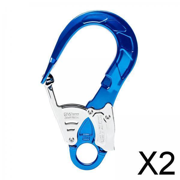 2x23KNロックツリークライミング足場スプリングロックスナップクリップ落下防止フック