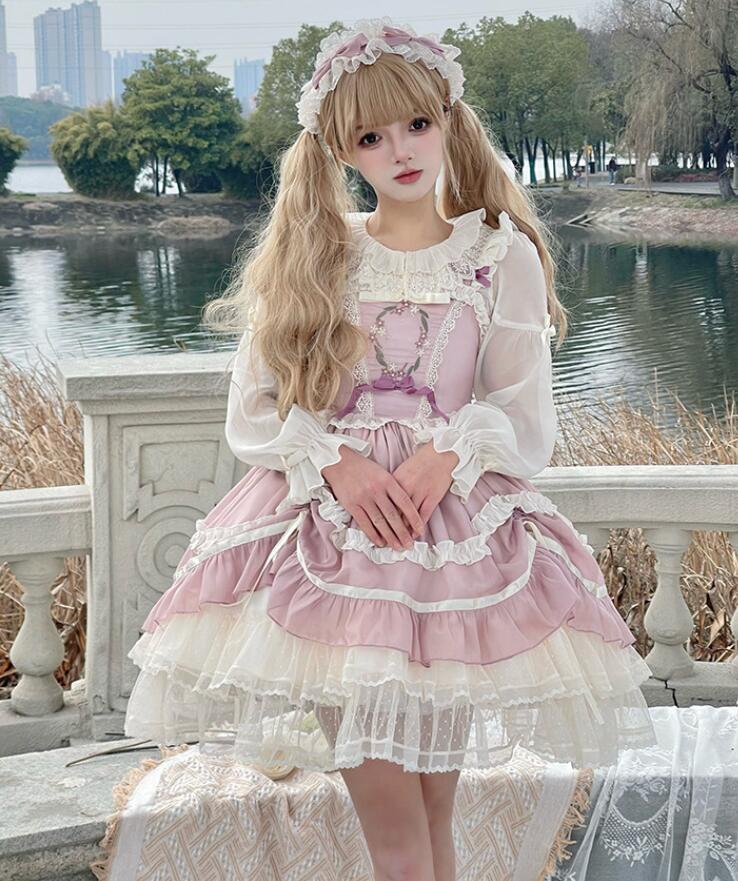 【新作登場 最安値!】106ロリータjskワンピースゴスロリ コスプレ メイド服 コスチューム 文化祭 学園祭 衣装 仮装 ハロウィン おすすめ 可愛い ドレス　日常　写真　舞台　花嫁　洋服