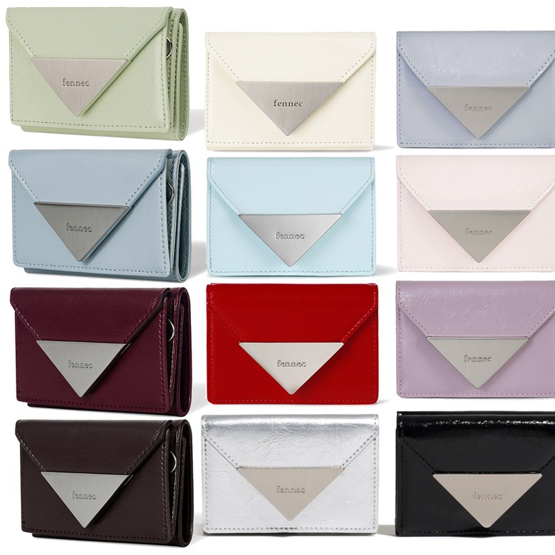 CRINKLE TRIANGLE TRIPLE WALLET 20COLOR / クリンクル牛革財布