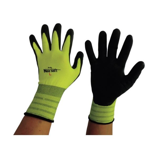 （まとめ）富士手袋工業 ブレリスネオソフト L ブラック 9500-L-BK 1双 [x20セット]