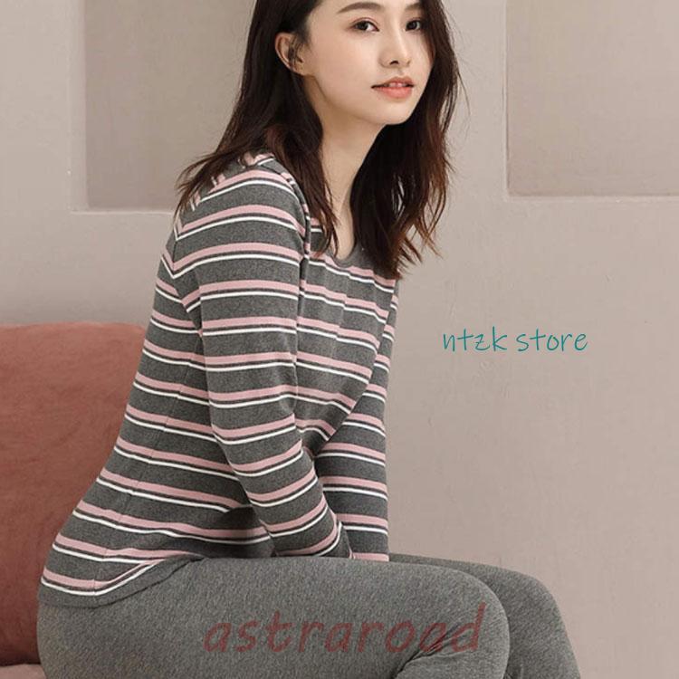 秋冬新作 上下セット 秋冬　レディースインナー 女性用　インナーウェア 厚手 肌着 アンダーウェア 長袖シャツ　防寒インナー 暖かい 下着 保温タイツ トップス