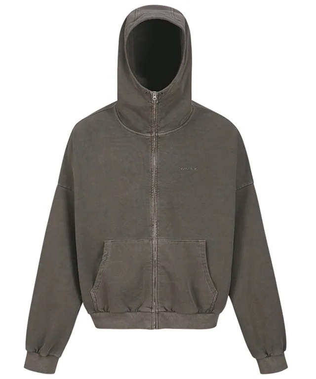 ERBE OVERSIZED ZIP HOODIE(BROWN)