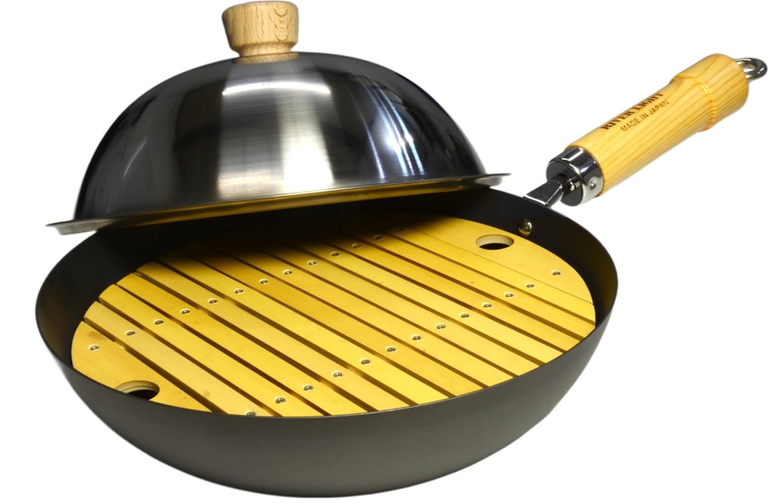 リバーライト 誕生月 木柄 1月 ヒノキ蒸し鍋セット (右口) 26cm KTR11426D