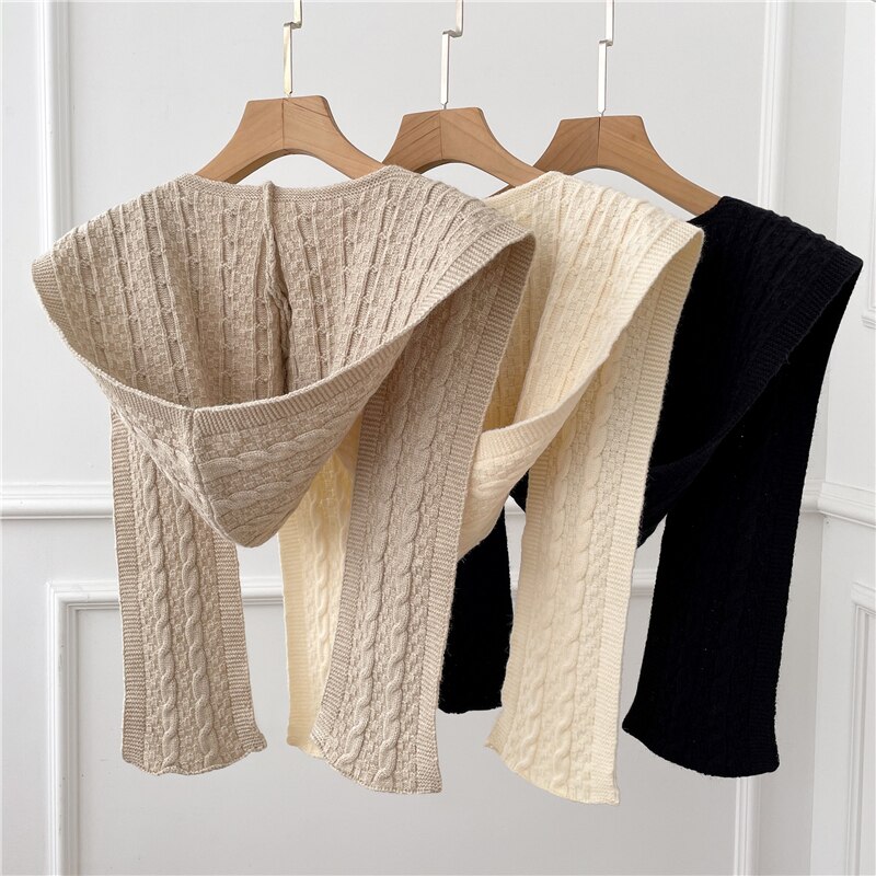 肩掛け レディース ベスト フーディー カーディガン風 ストール フード付き ケーブルニット ニット トップス ニット こなれ感 春 秋 冬 デート カジュアル レイヤード 着回し 韓国 パープル 4,826円