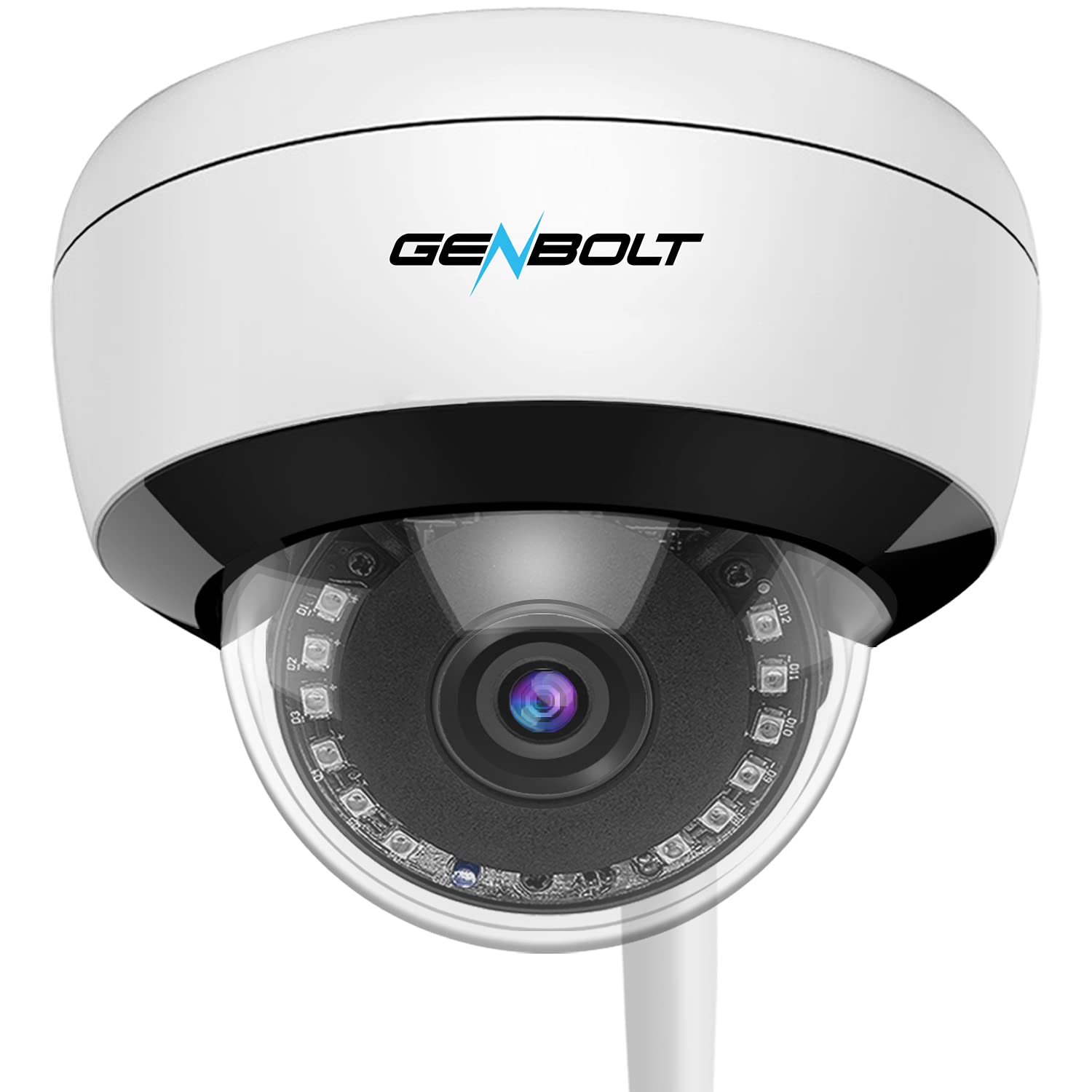 【AI人体検知】防犯カメラ ワイヤレス 室内 監視カメラ Wi-Fi GENBOLT 200万画素 ドーム型 ネットワークカメラ 屋内 家庭用 赤外線LED暗視 動体検知 poe給電 スマホで見る 無