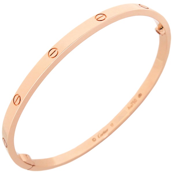 カルティエ Cartier ブレスレット LOVE ラブブレス SM K18PG ピンクゴールド #17 750 18K 18金 RG ローズゴールド B6047317【中古】