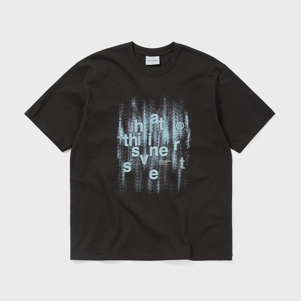 ディス・イズ・ネヴァー・ザッド・ブラッシュド・ペイント T シャツブラック