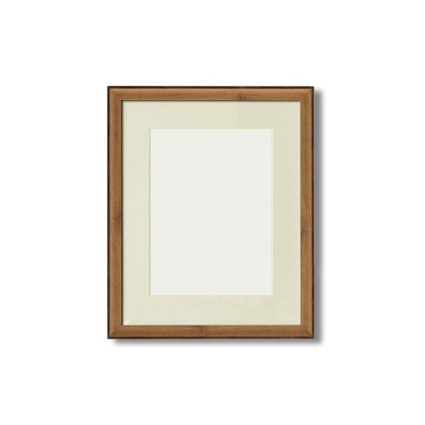 軽量水彩額縁/フレーム F4号/オーク 壁掛けひも/UV(紫外線)カットアクリル/マット付き 化粧箱入り 8155