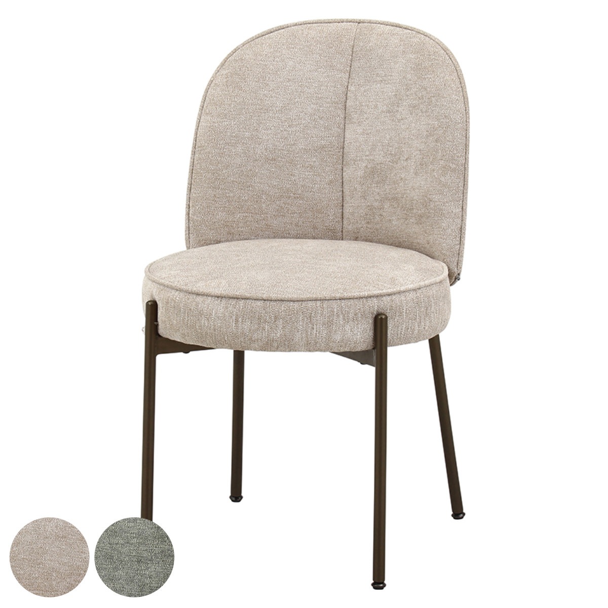 ダイニングチェア 座面高48cm ミオ 食卓椅子 チェア チェアー イス 椅子 いす ダイニング 肘なし アームレス ファブリック 完成品 食卓 リビング おしゃれ リビングチェア
