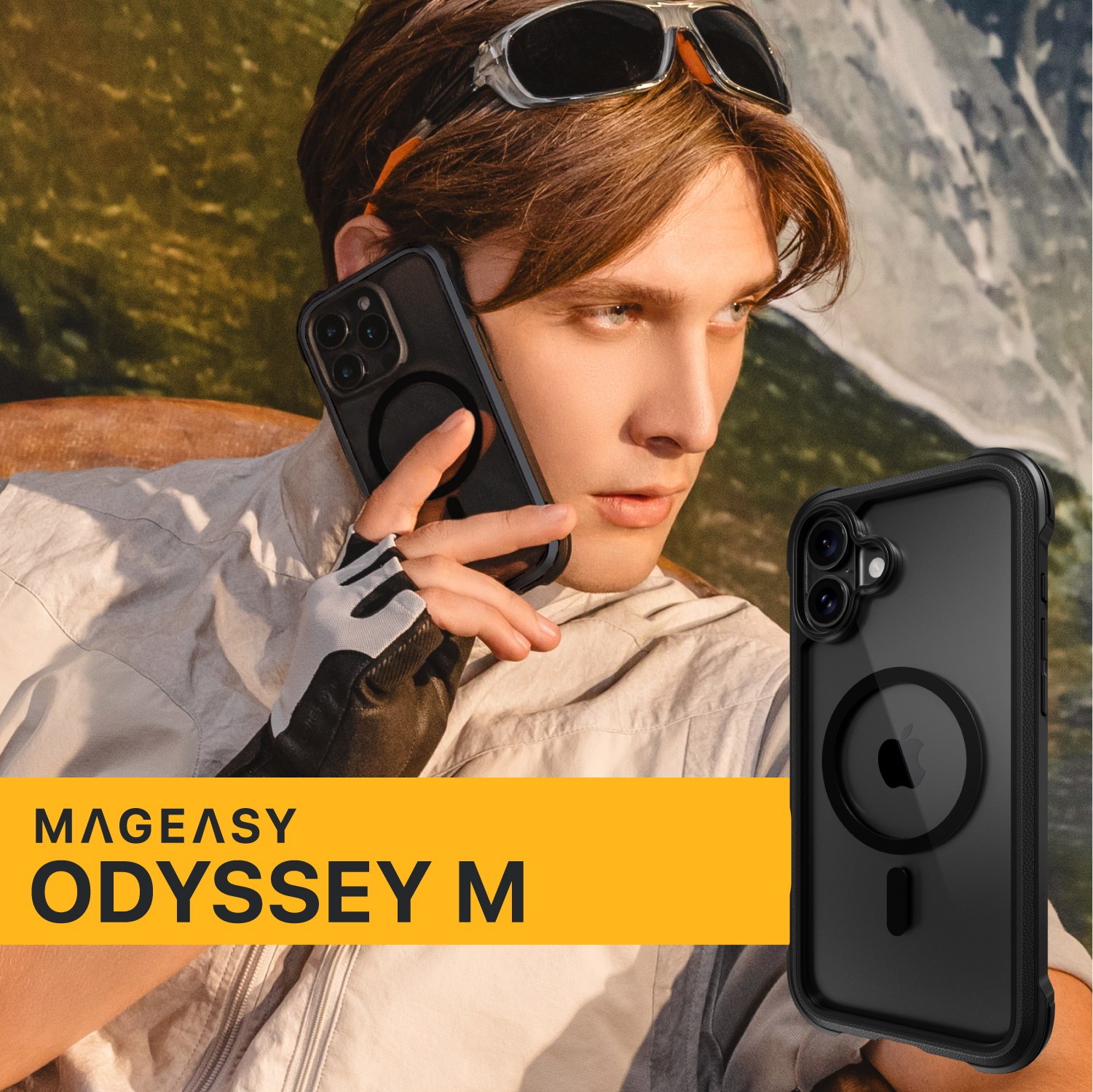 iPhone 16 対応 ケース クリア MagSafe 対応 耐衝撃 MIL規格 マグセーフ スマホケース Odyssey M